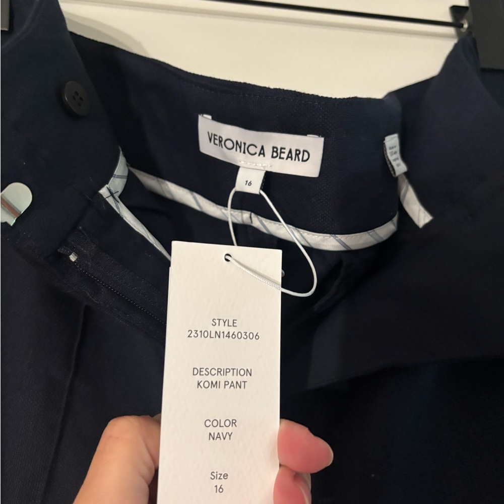 Veronica Beard Dark Blue Komi Trousers - Picture 3 of 3
